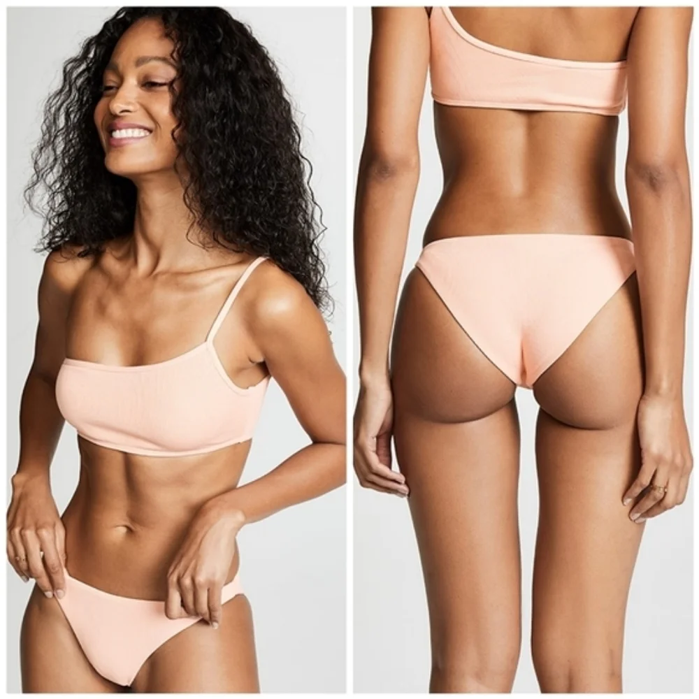 L*Space Milo Bikini Top Rib Pink Ribbed - Picture 3 of 6